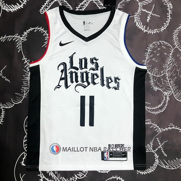 Maillot Los Angeles Clippers John Wall NO 11 Ville 2019-20 Blanc